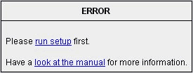 Error message after unpacking