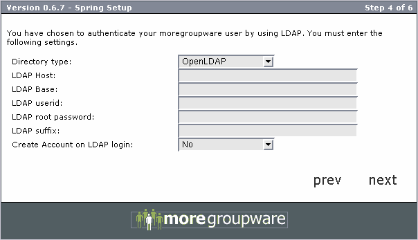 Authentication settings LDAP